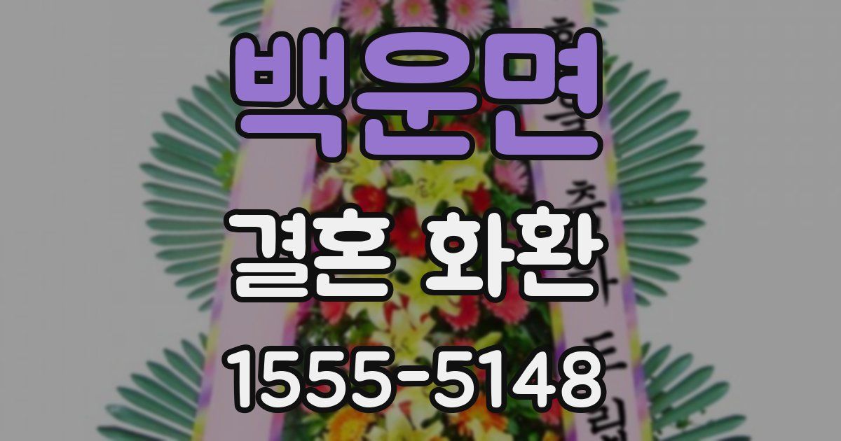 백운면 결혼 화환