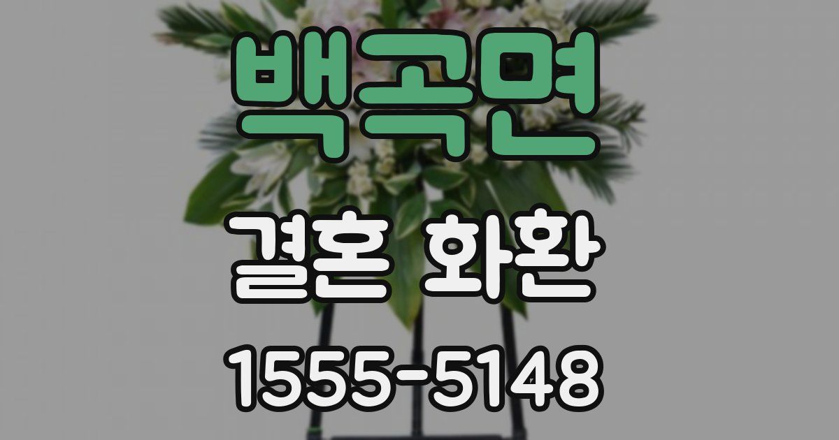 백곡면 결혼 화환