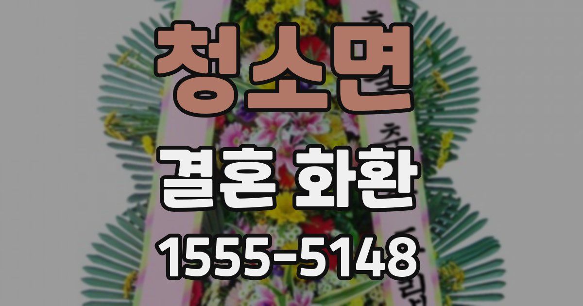 청소면 결혼 화환