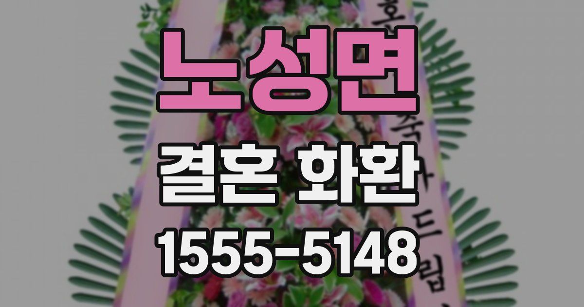노성면 결혼 화환