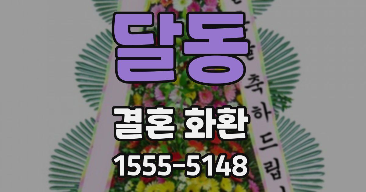 달동 결혼 화환