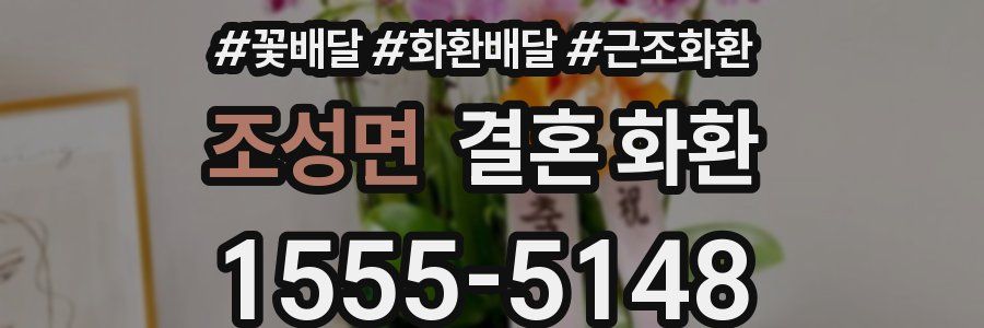 조성면 결혼 화환