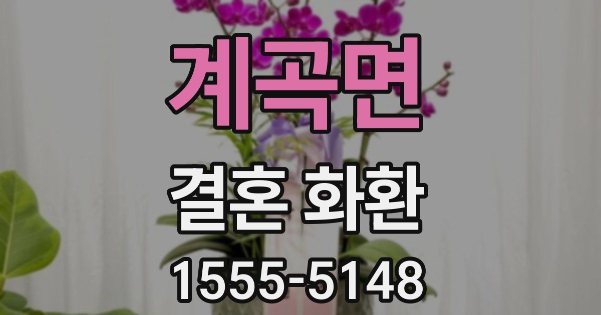 계곡면 결혼 화환