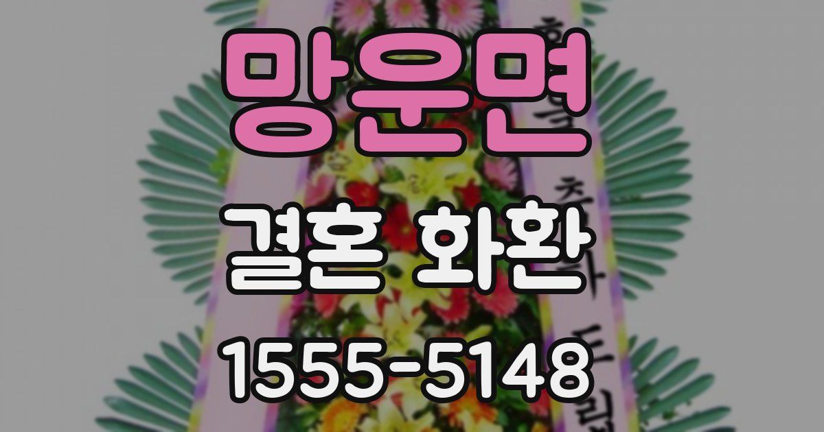 망운면 결혼 화환