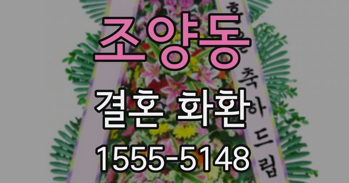 조양동 결혼 화환
