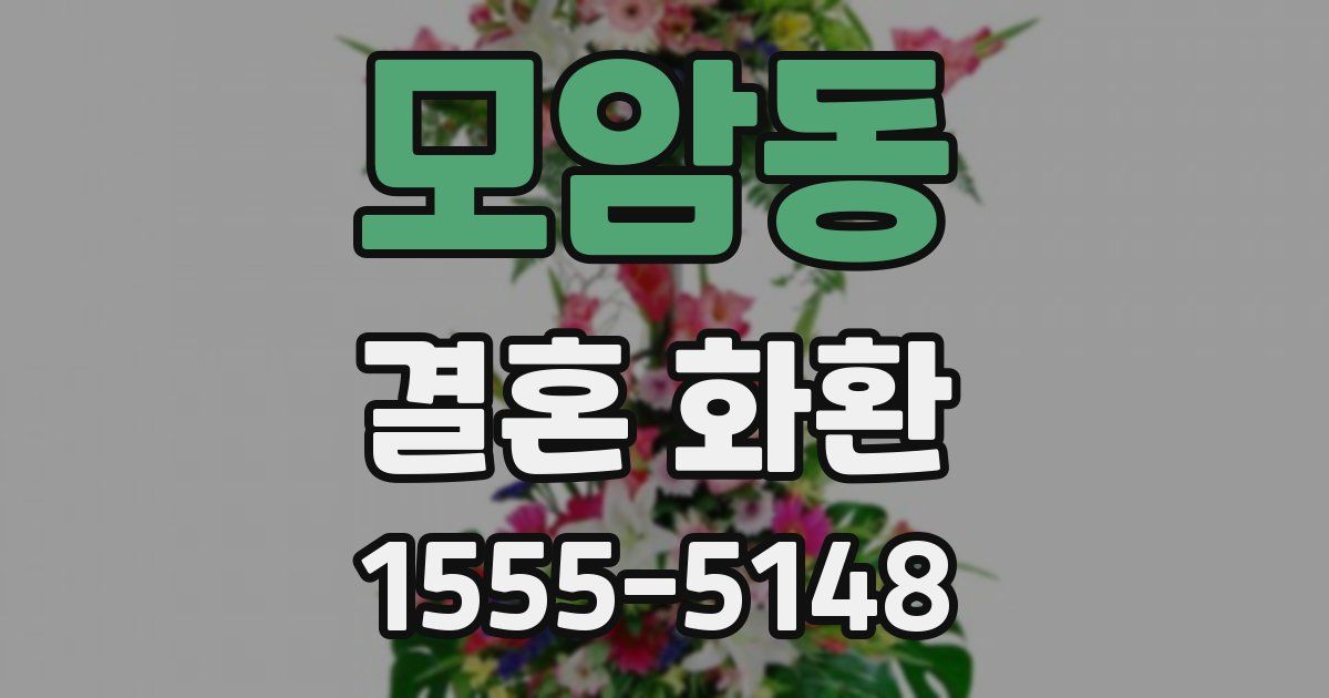 모암동 결혼 화환