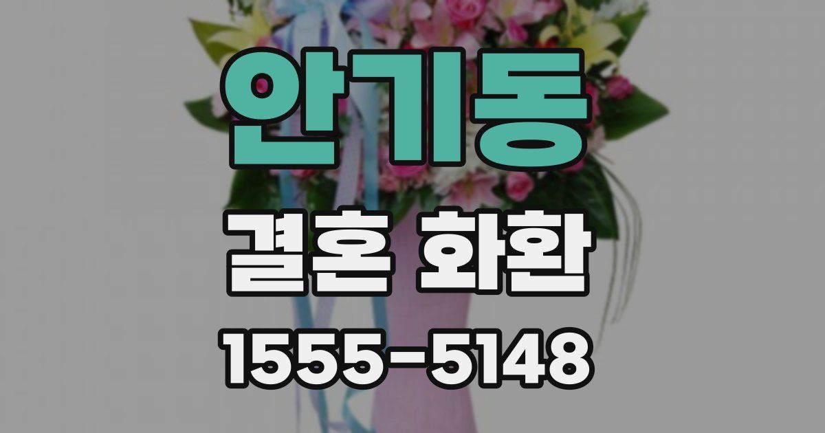 안기동 결혼 화환