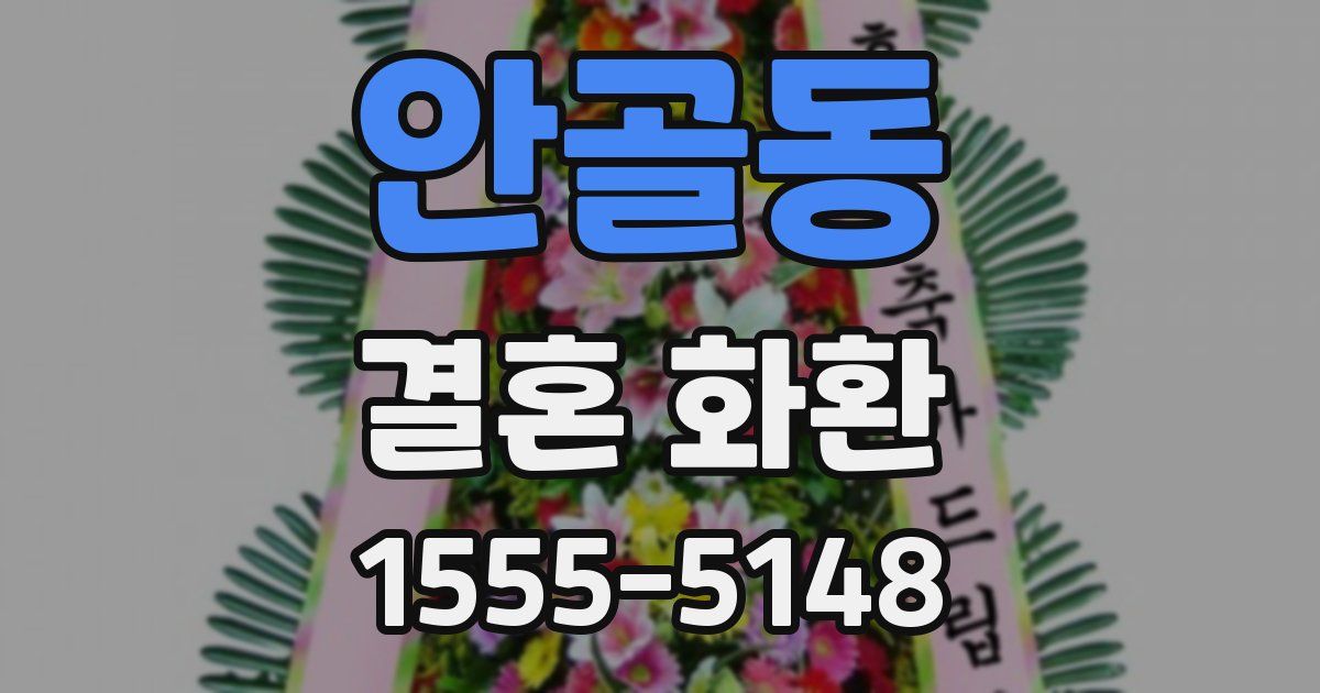안골동 결혼 화환