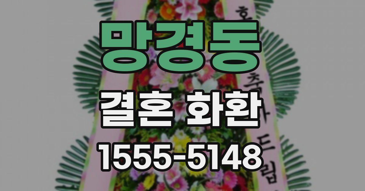 망경동 결혼 화환