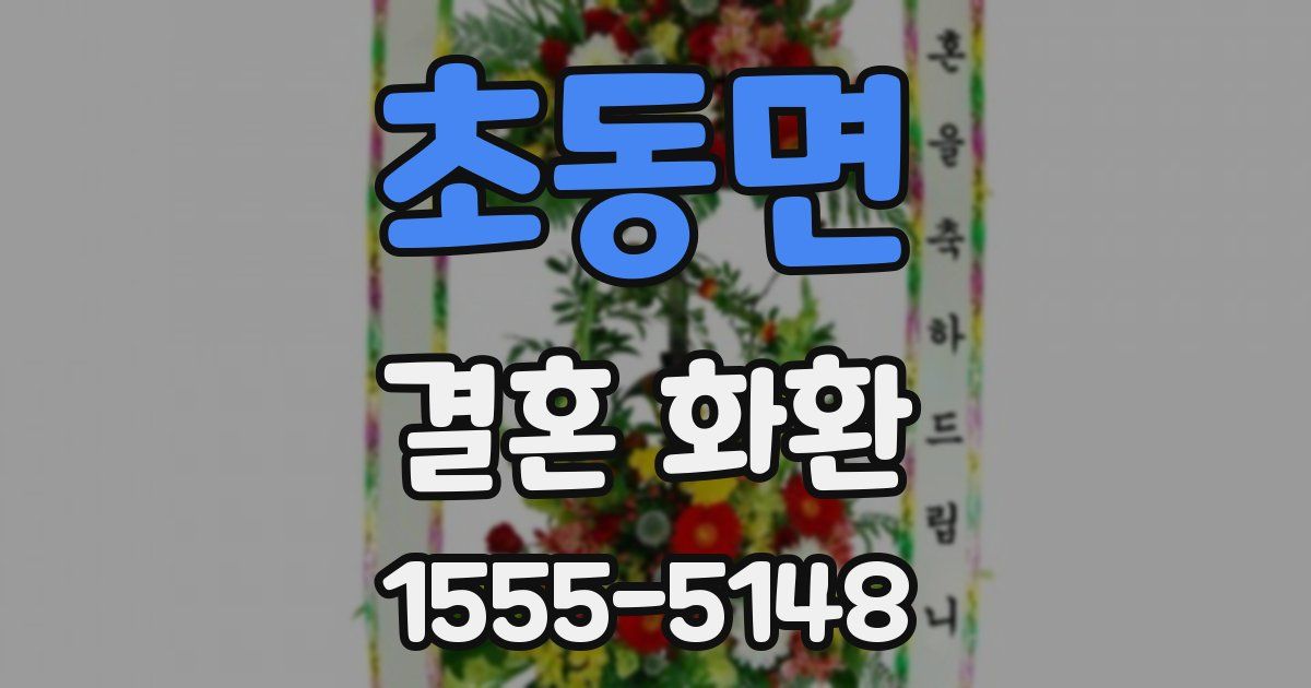 초동면 결혼 화환