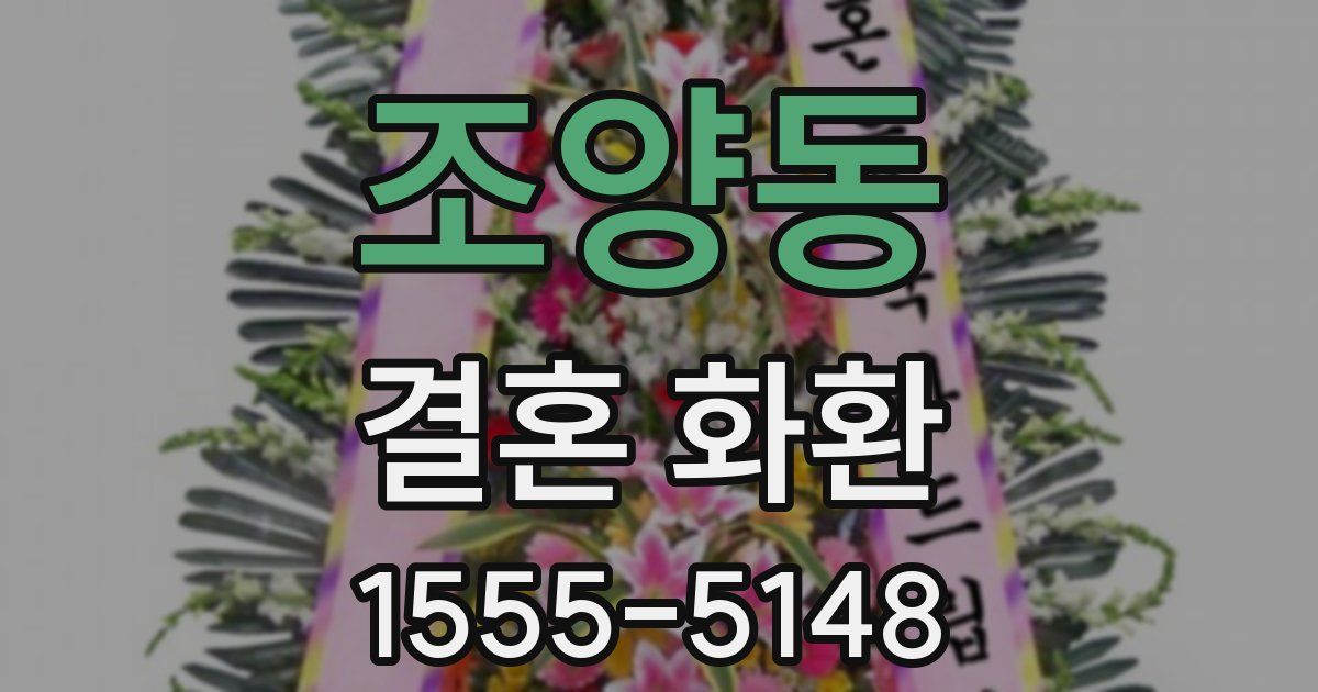 조양동 결혼 화환