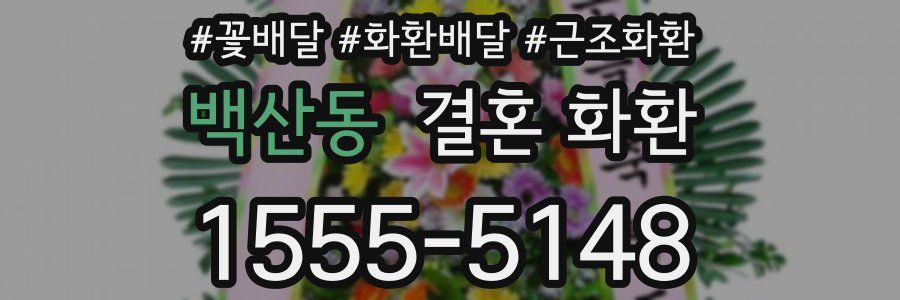 백산동 결혼 화환