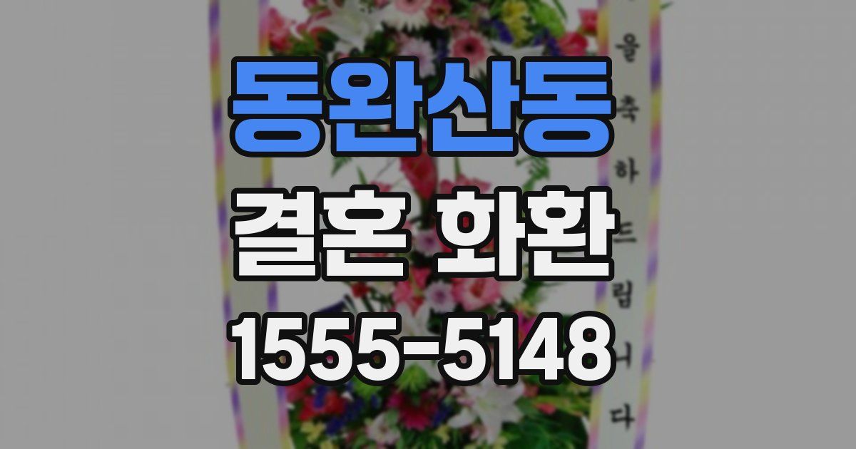 동완산동 결혼 화환