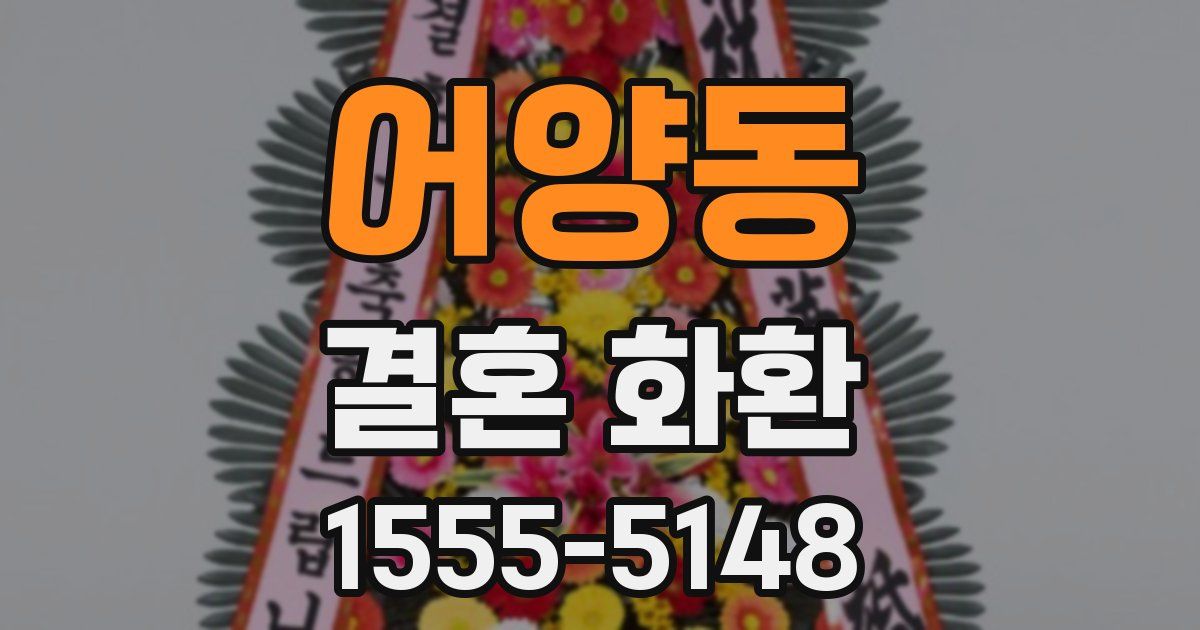 어양동 결혼 화환