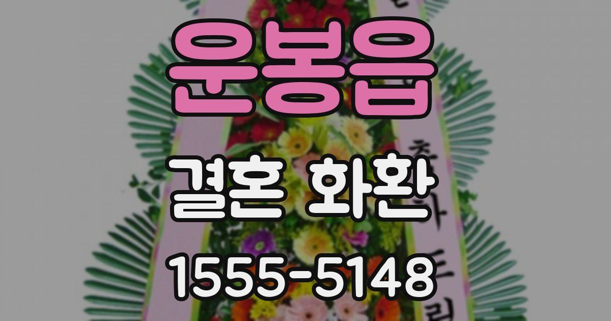 운봉읍 결혼 화환