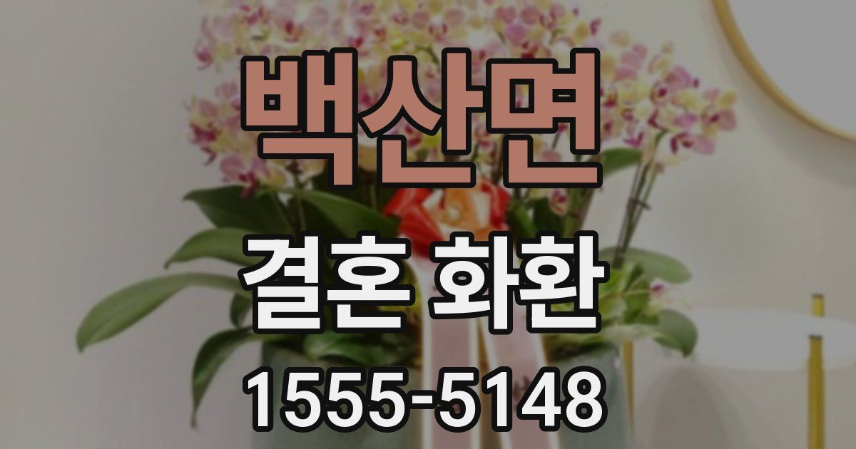 백산면 결혼 화환