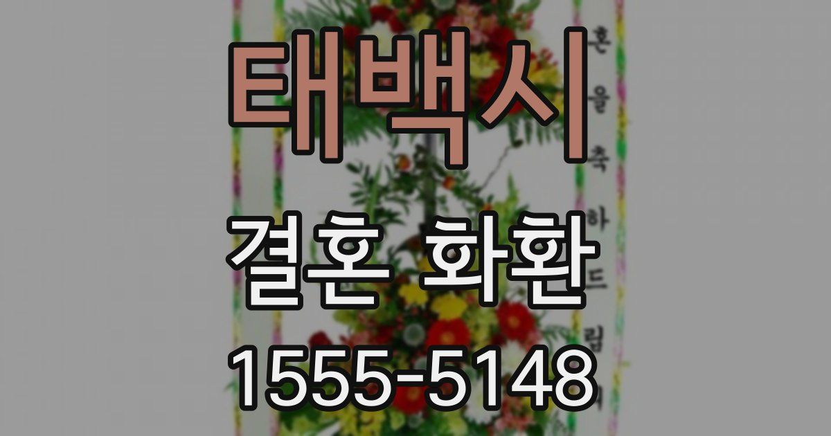 태백시 결혼 화환