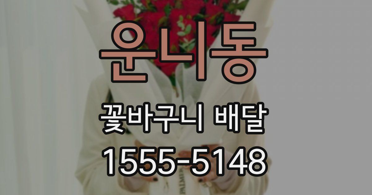 운니동 꽃바구니 배달