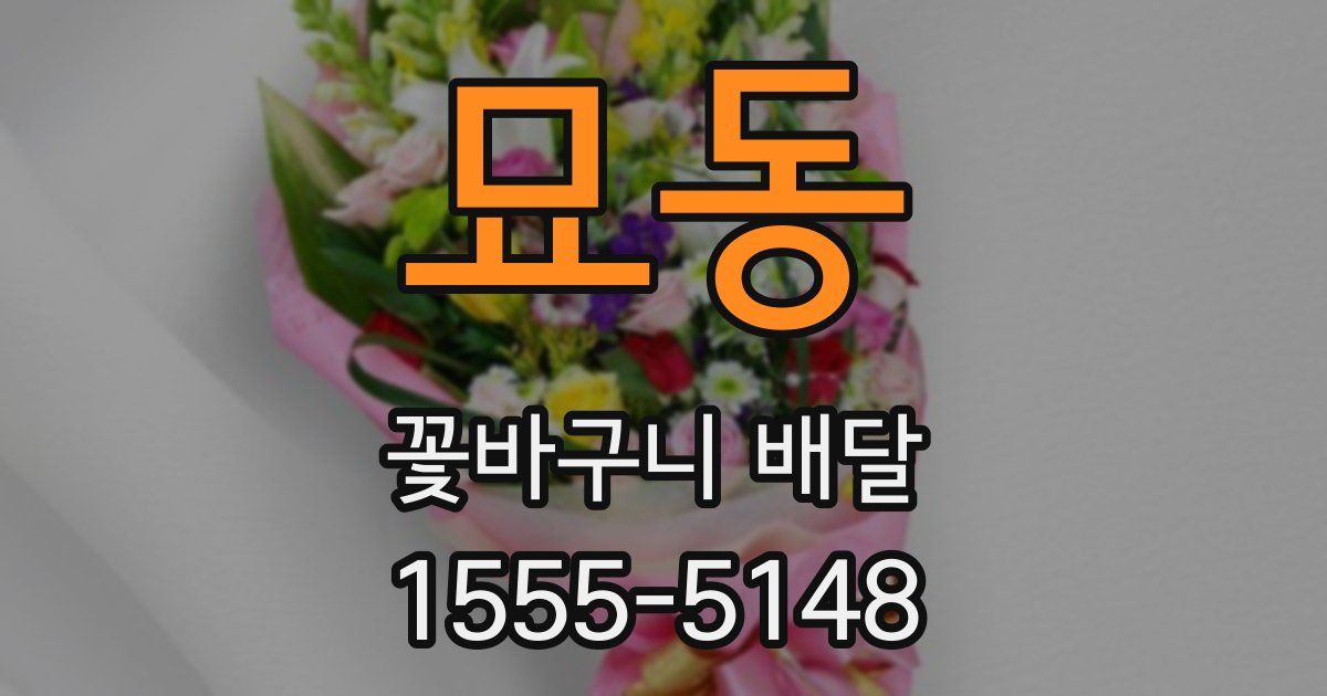 묘동 꽃바구니 배달