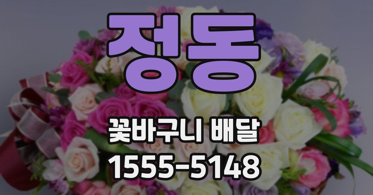 정동 꽃바구니 배달