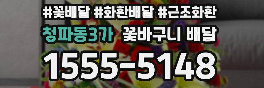 청파동3가 꽃바구니 배달