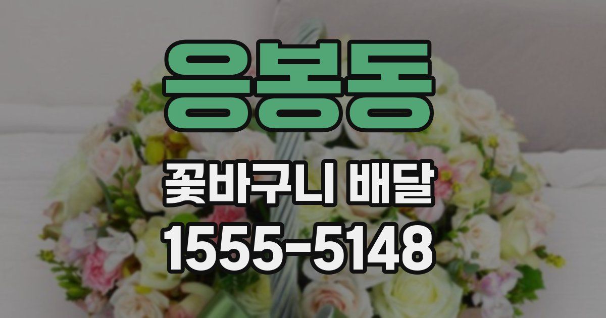 응봉동 꽃바구니 배달
