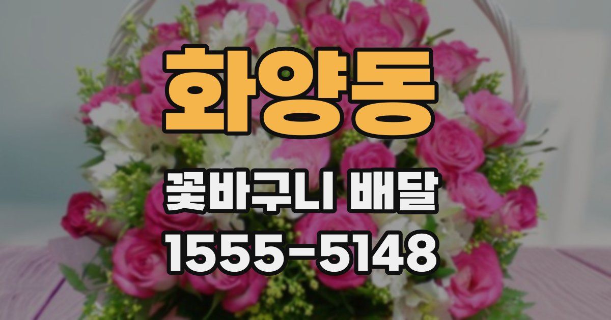 화양동 꽃바구니 배달