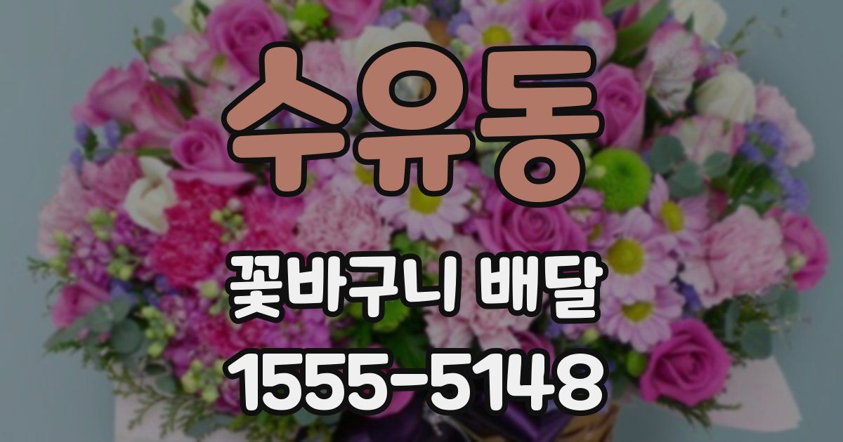 수유동 꽃바구니 배달