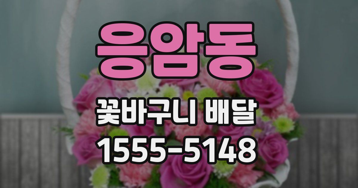 응암동 꽃바구니 배달