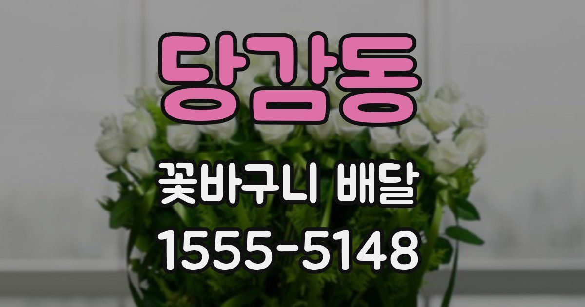 당감동 꽃바구니 배달