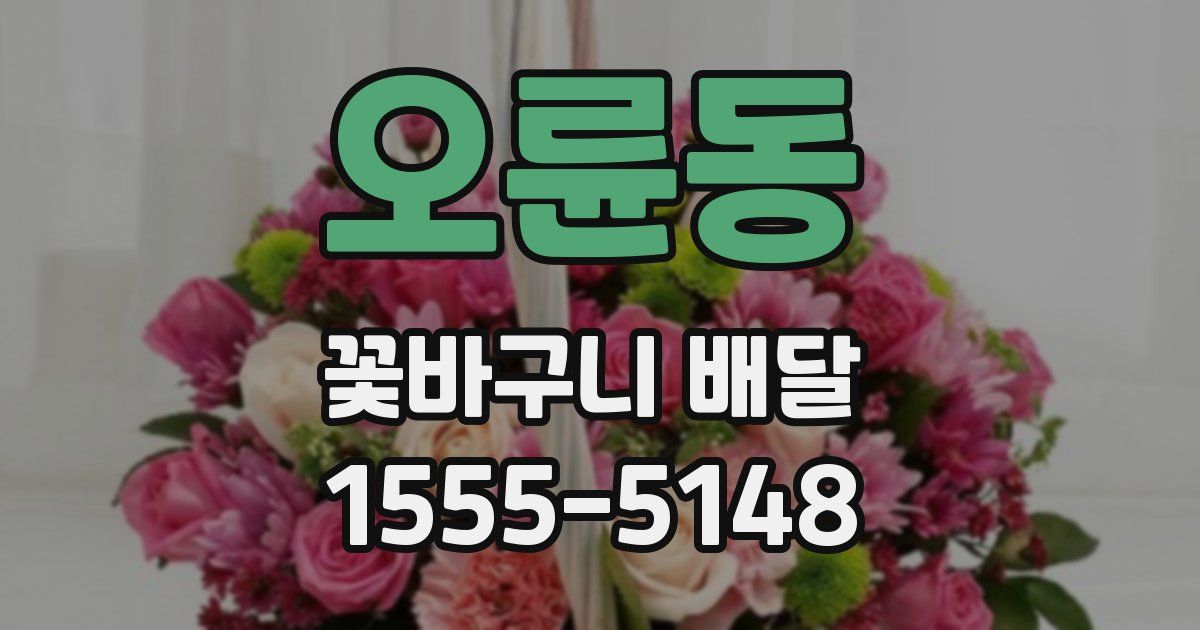 오륜동 꽃바구니 배달