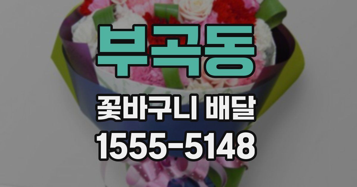 부곡동 꽃바구니 배달