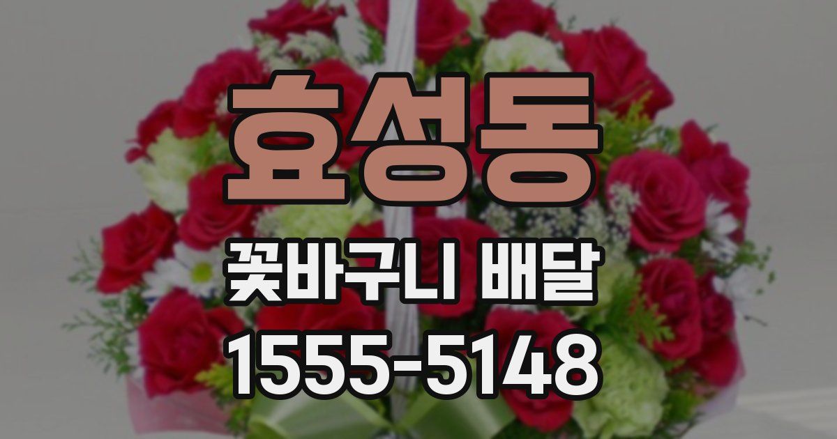 효성동 꽃바구니 배달