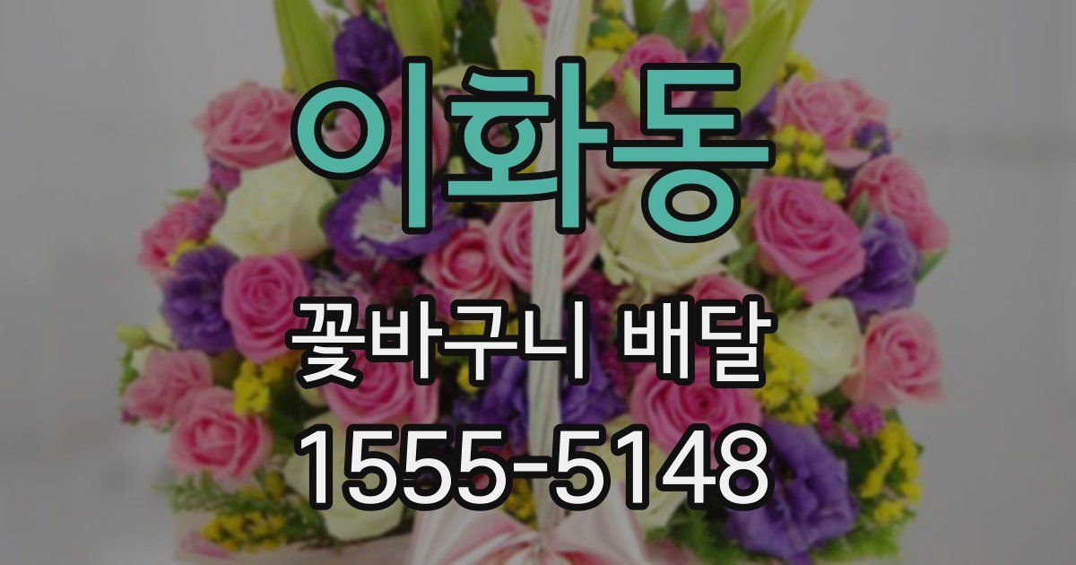 이화동 꽃바구니 배달