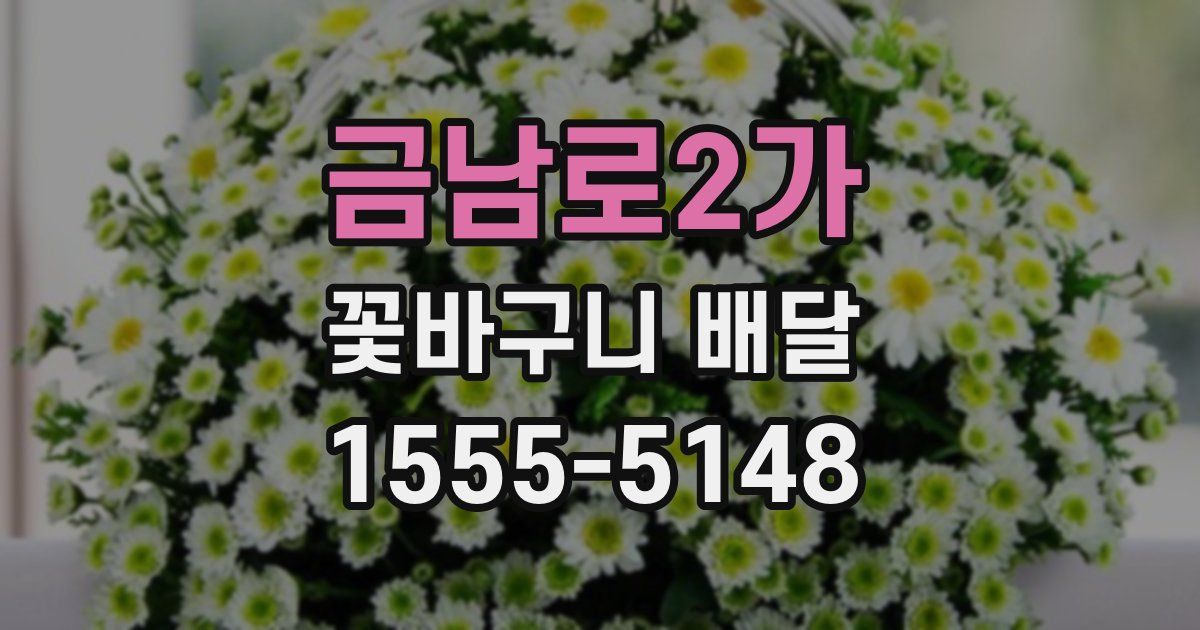 금남로2가 꽃바구니 배달