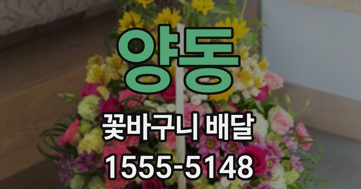 양동 꽃바구니 배달