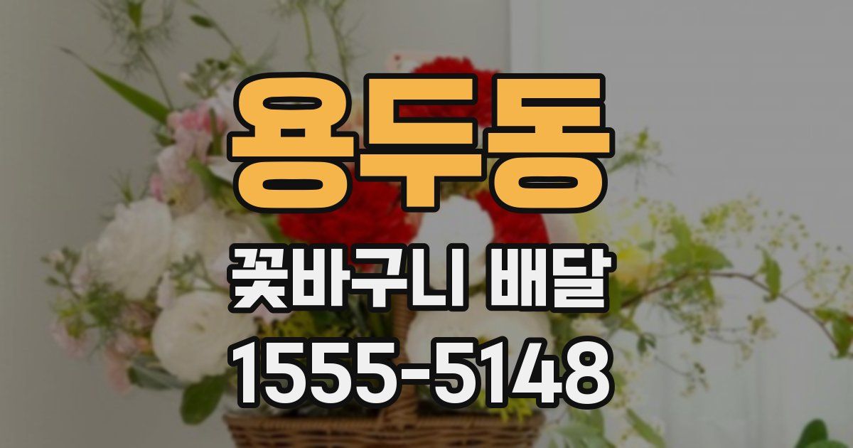 용두동 꽃바구니 배달