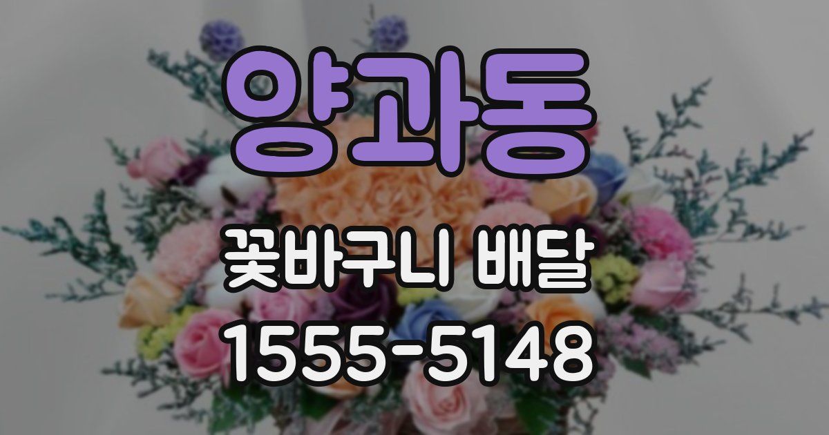 양과동 꽃바구니 배달