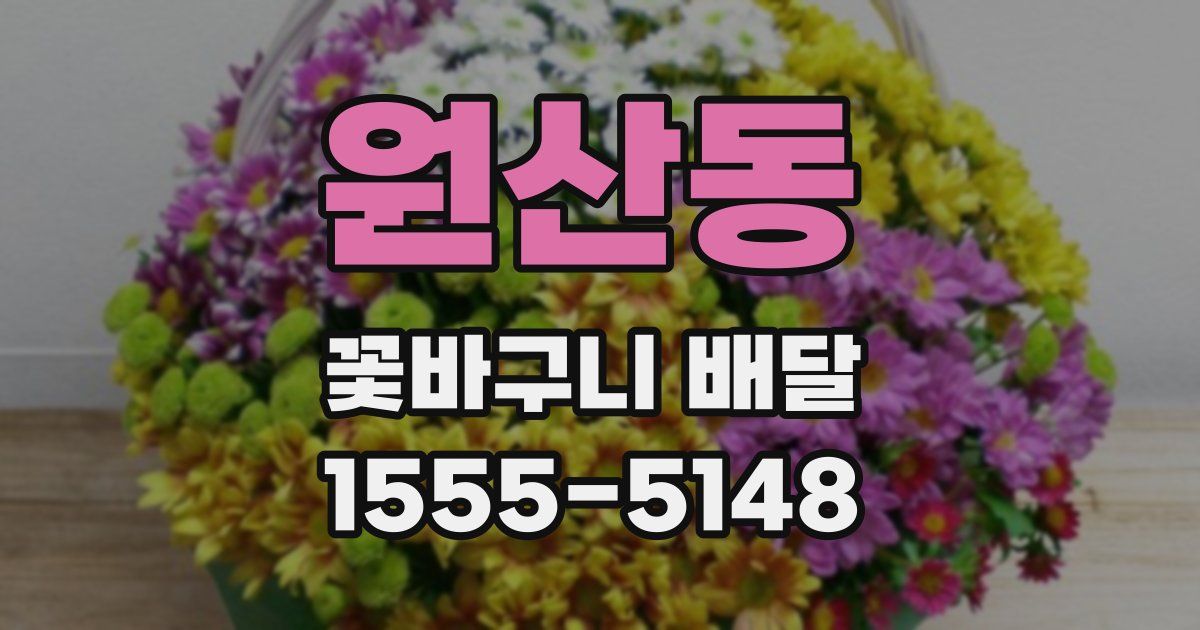 원산동 꽃바구니 배달