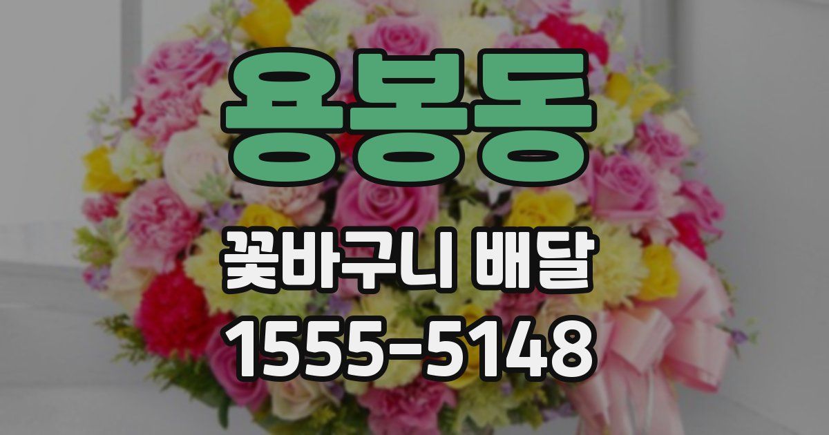 용봉동 꽃바구니 배달