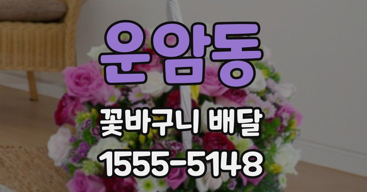 운암동 꽃바구니 배달