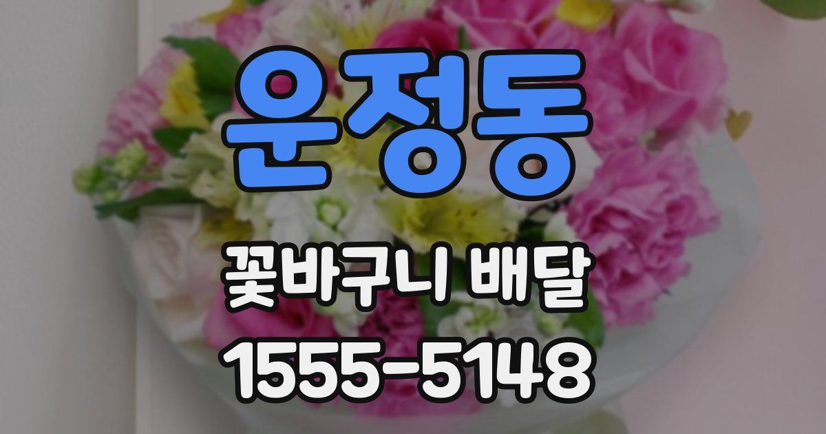운정동 꽃바구니 배달