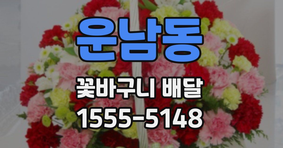 운남동 꽃바구니 배달