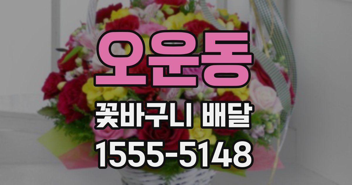 오운동 꽃바구니 배달