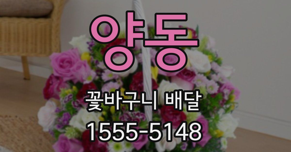 양동 꽃바구니 배달
