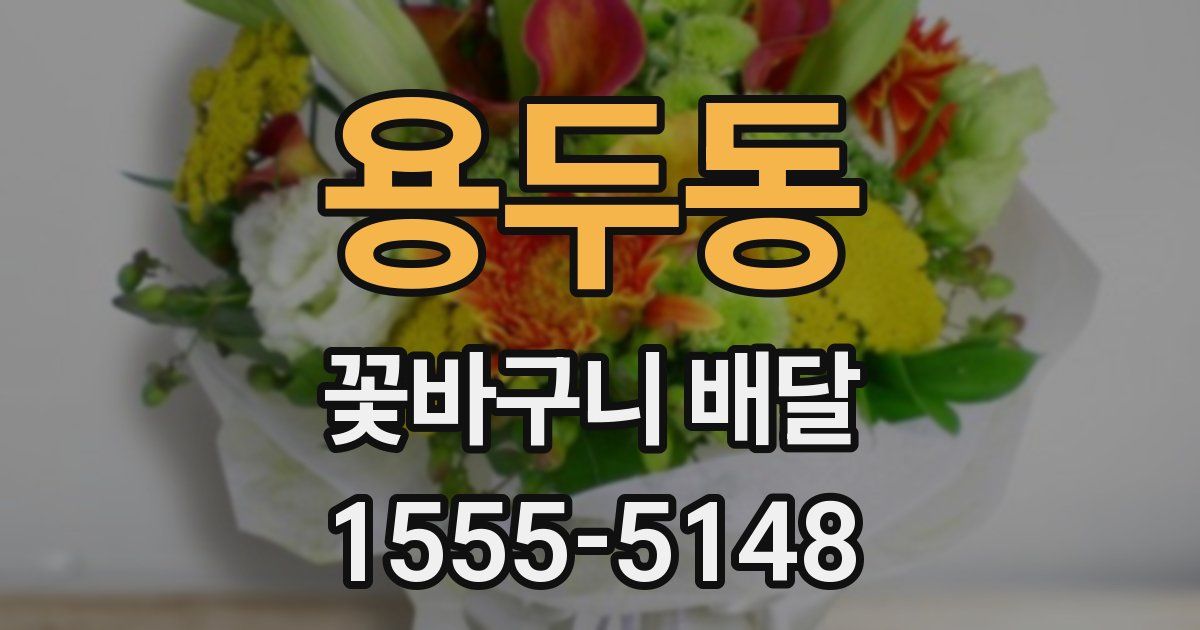용두동 꽃바구니 배달