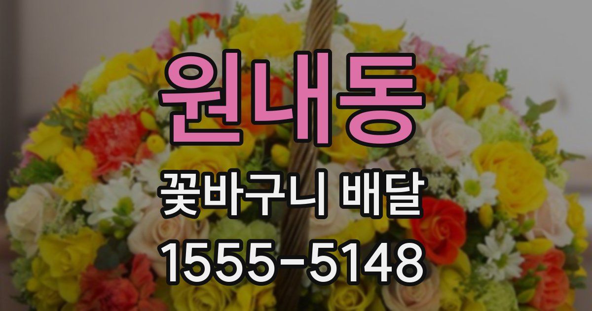 원내동 꽃바구니 배달