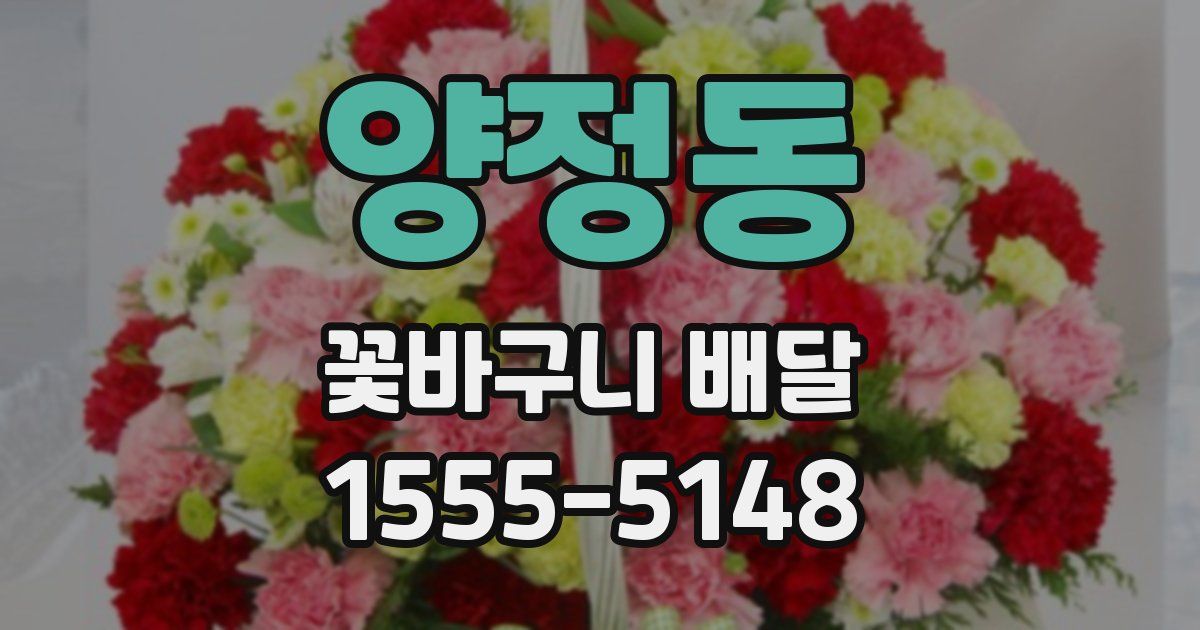 양정동 꽃바구니 배달