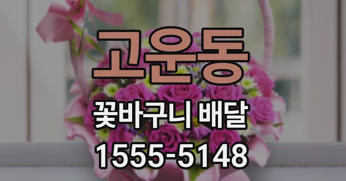 고운동 꽃바구니 배달