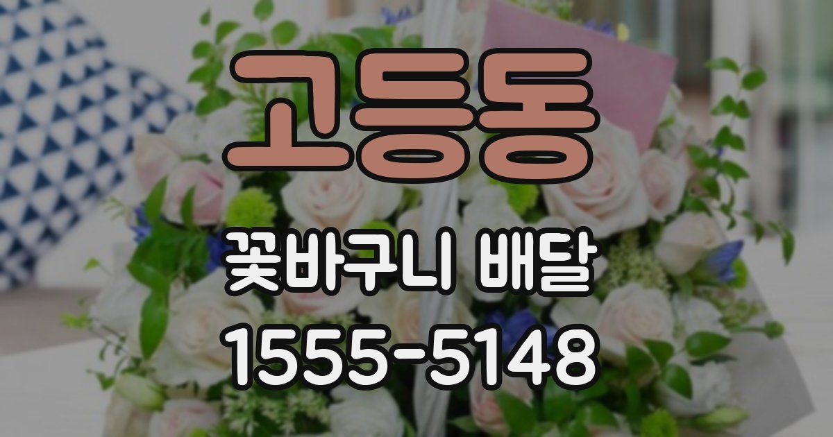 고등동 꽃바구니 배달